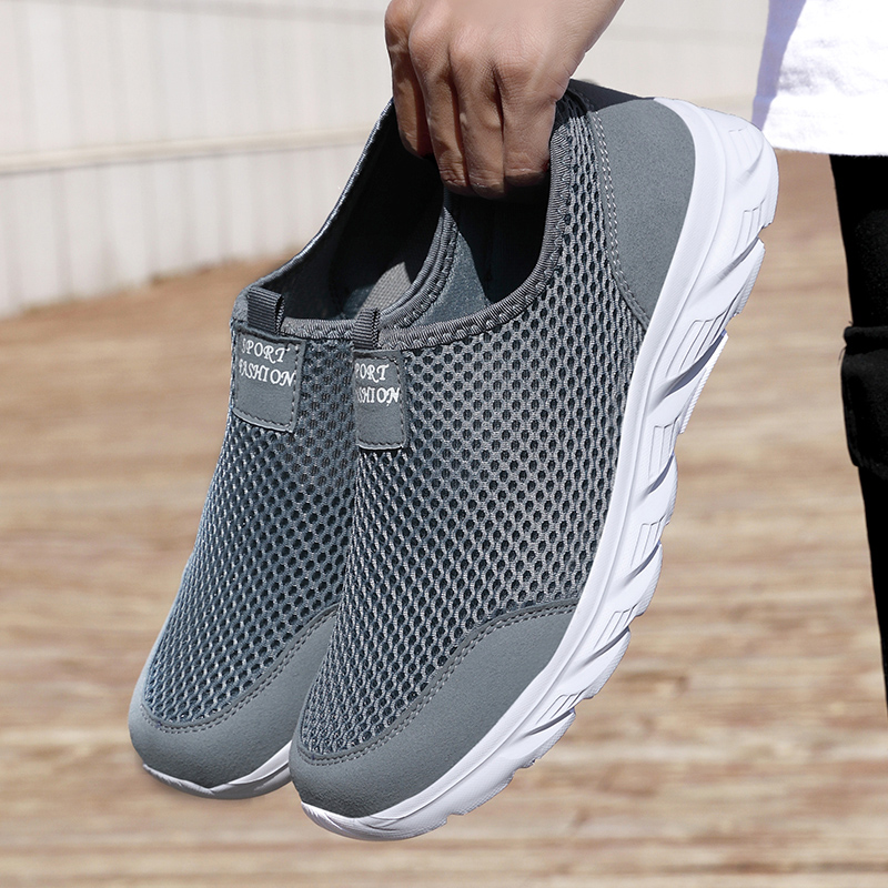 Men'S Shoes Black And White - Sneakers Soft Sports Running New Casual