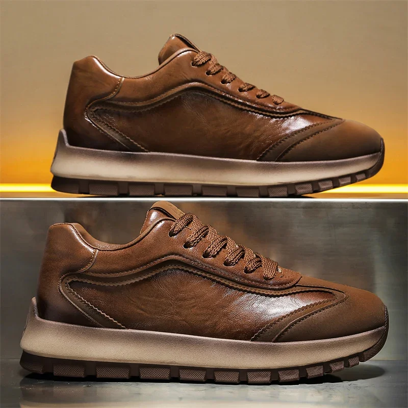 Men'S Shoes Water Resistant - Luxury Men's Sneakers All Seasons Leather