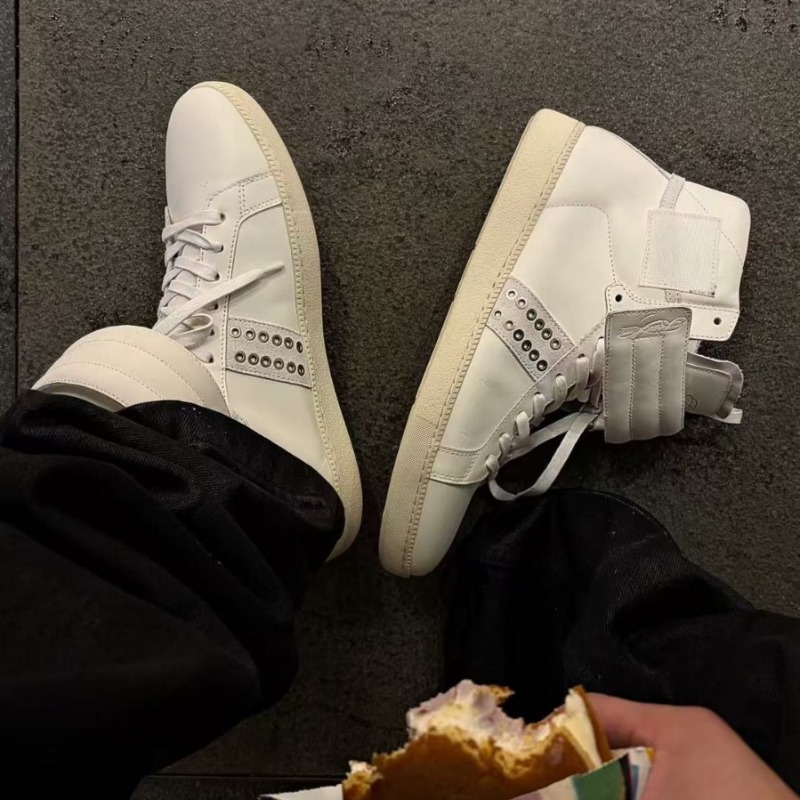 Men Genuine Leather High‑top S - Men Shoes White Colour 评论和价格