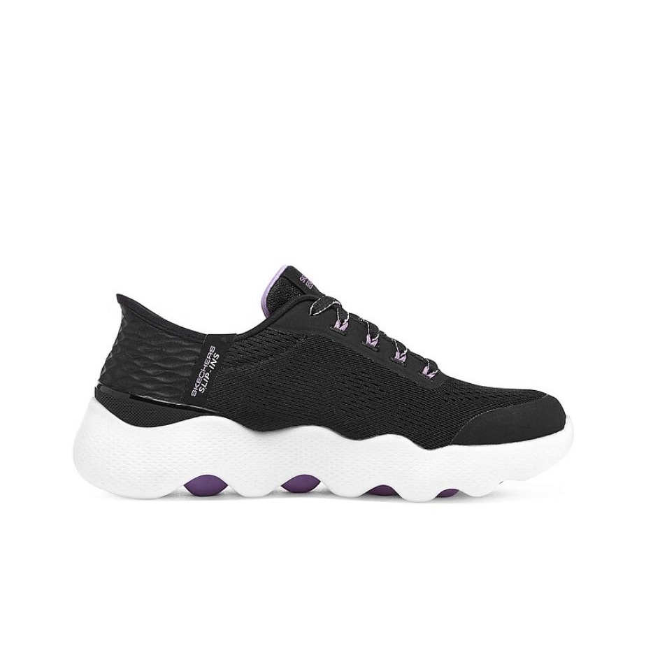 Skechers Go Walk Massage Fit W - Men'S Shoes Black And White 评论和价格
