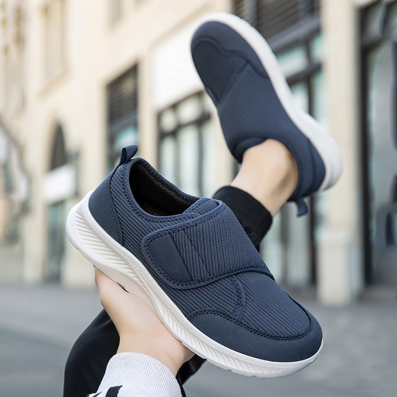 Men's Wide-Fit Mesh Breathable - Men Shoes Velcro 评论和价格