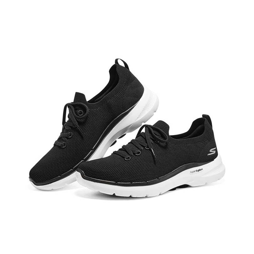 Skechers Go Walk 6 Walking Sho - Men'S Shoes Black And White 评论和价格