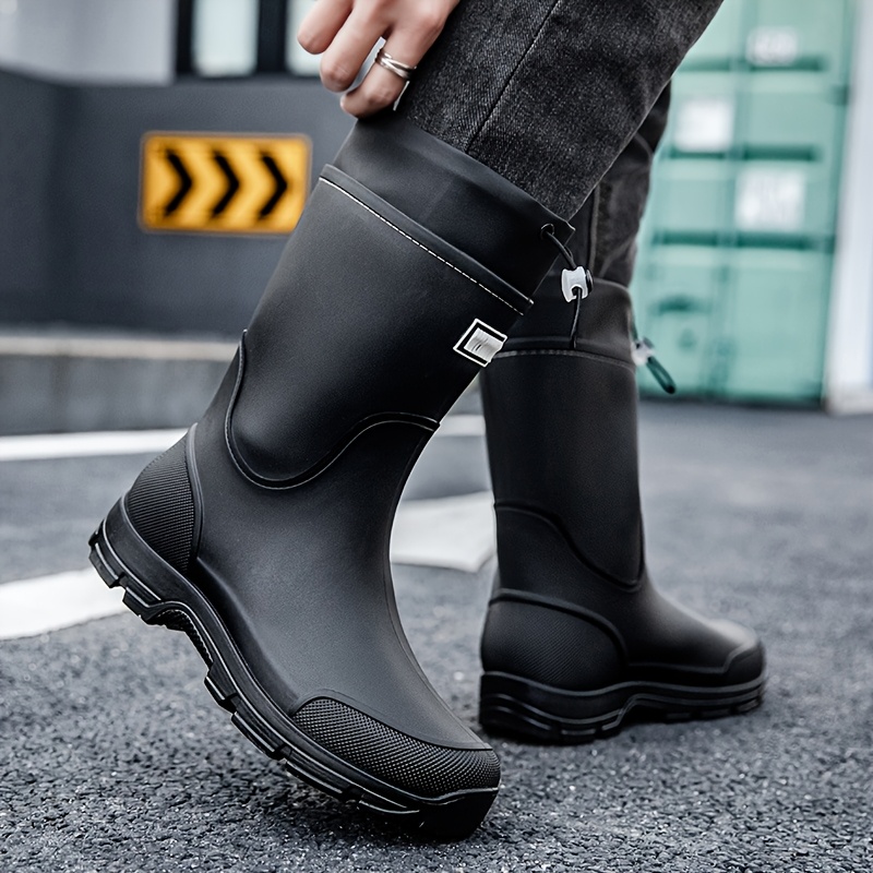 Men waterproof Rain Boots Mid  - Men'S Shoes Water Resistant 评论和价格